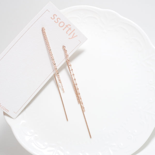 Long Chain Layered Earrings [Del Luna]