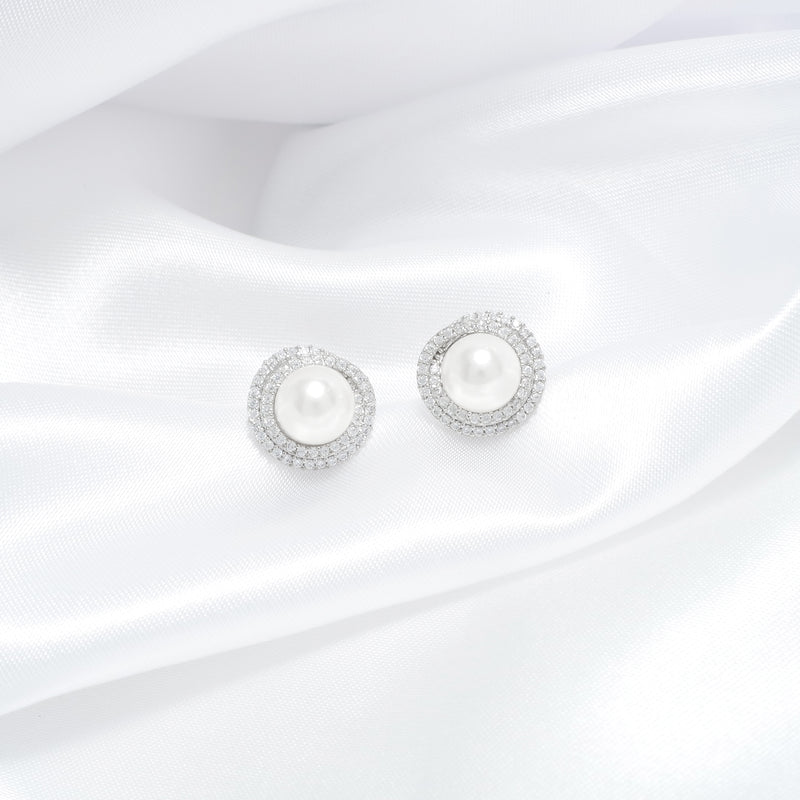 Jenna Classy Pearl Earrings  [Hotel De Luna]