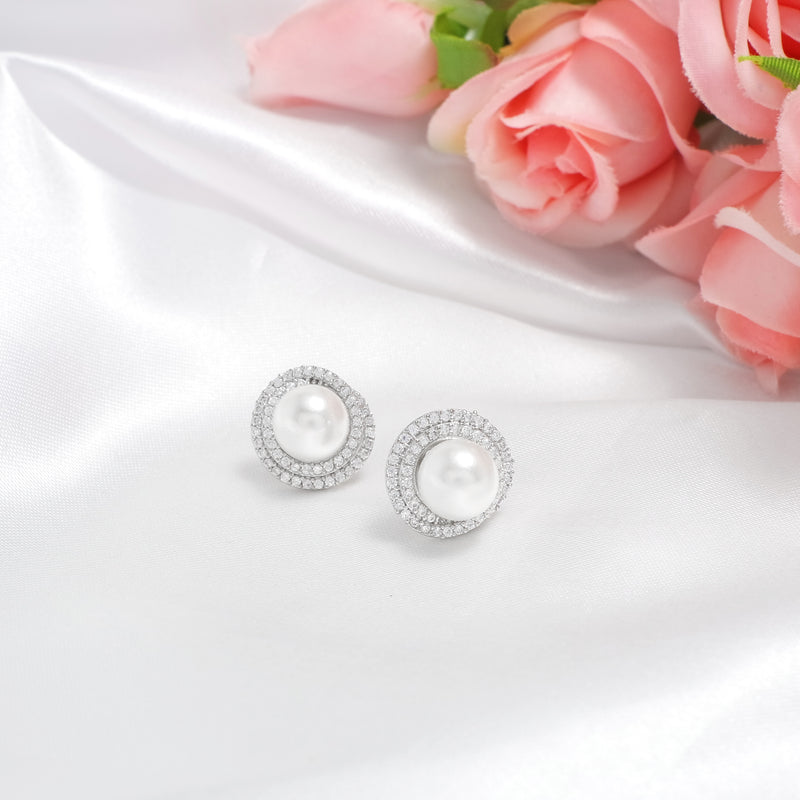 Jenna Classy Pearl Earrings  [Hotel De Luna]