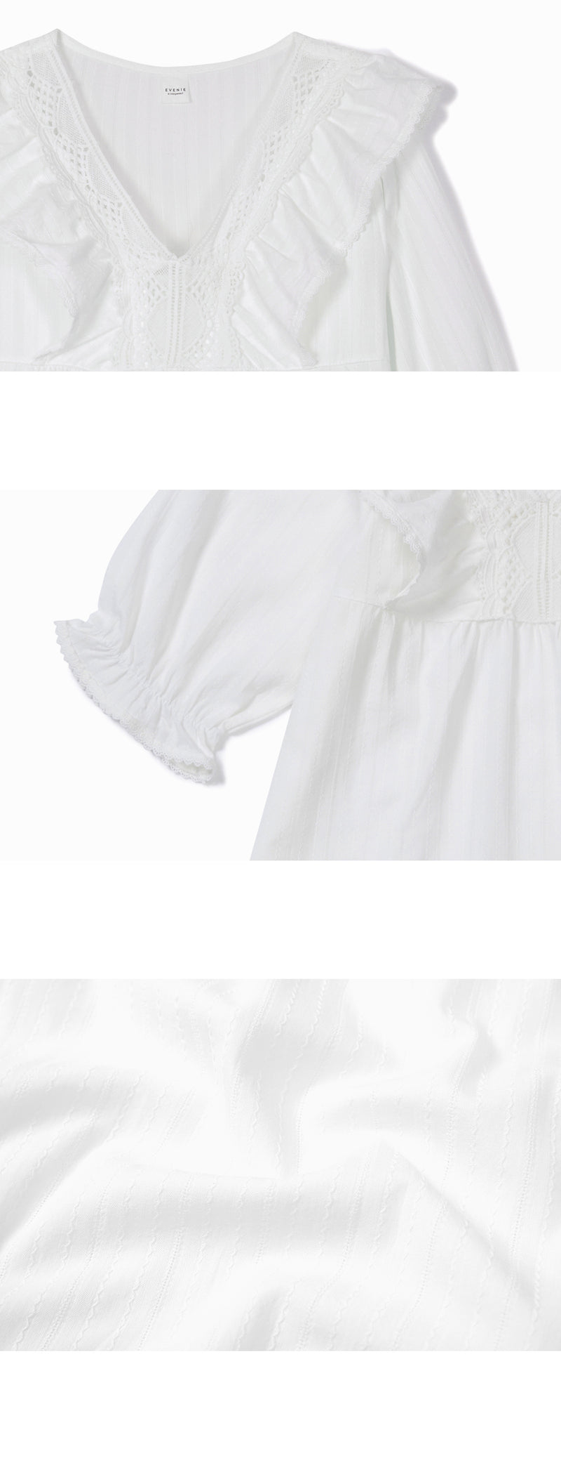 Scarlet Plain White Lace-Trimmed Top And Bottom Set