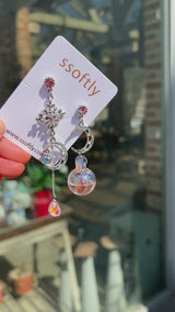 Pousse Cafe Earrings In Blossom pink [Cocktail Collection]