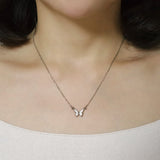 Tattoo Stainless Steel Winter Butterfly Necklace