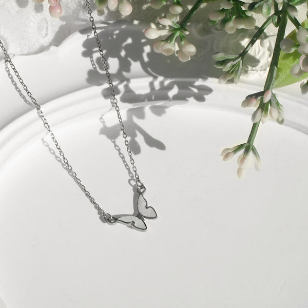 Tattoo Stainless Steel Winter Butterfly Necklace